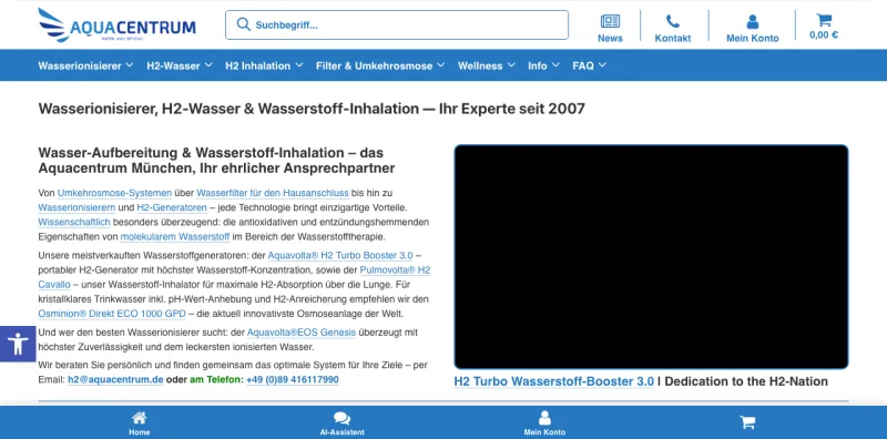 AquaCentrum Website