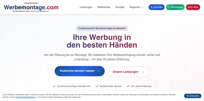 Werbemontage Website