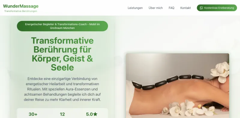 WunderMassage Website